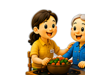 一緒に調理